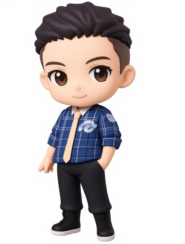 Finished custom chibi 3D figurine result